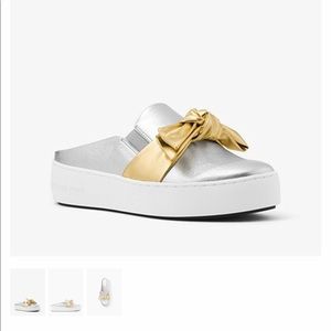 Silver MKors shoes slip on sneaker